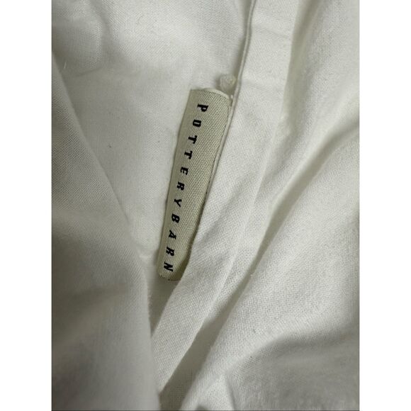 Rare Pottery Barn Set of 2 White Standard Pillow Sham Cotton - Picture 14 of 16